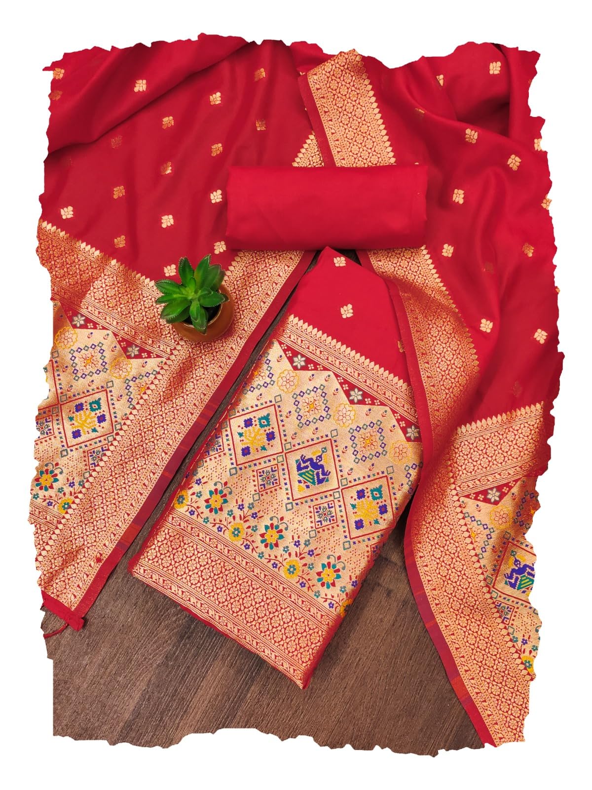 The "Heritage Red" Patola Silk Suit Set