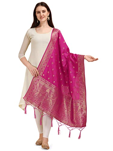 Elegant Banarasi Art Silk Dupatta with Golden Zari Weaving