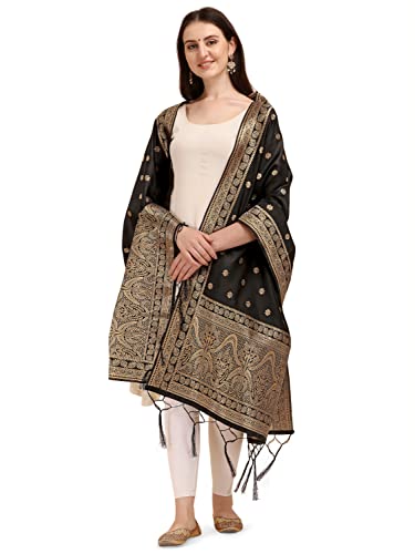 Elegant Banarasi Art Silk Dupatta with Golden Zari Weaving