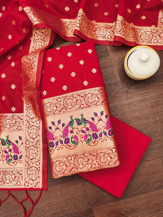 Black Beauty Paithani Banarasi Silk Suit Set