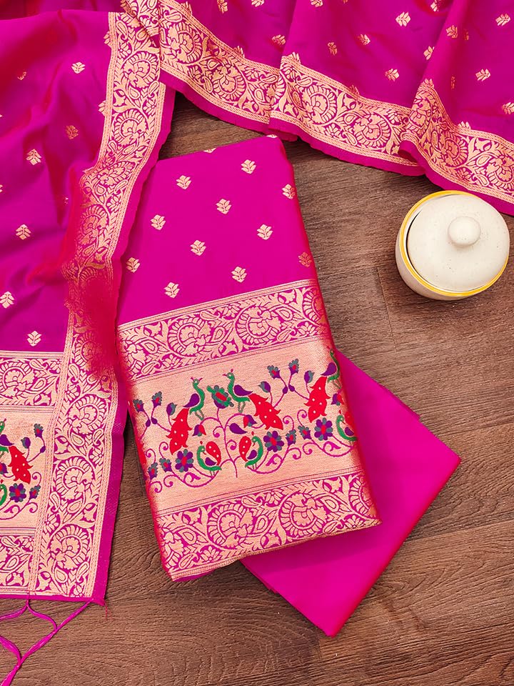 Rani Paithani Banarasi Silk Suit Set