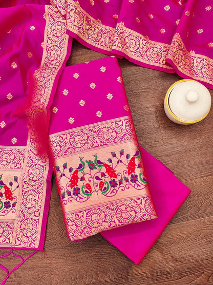 Rani Paithani Banarasi Silk Suit Set