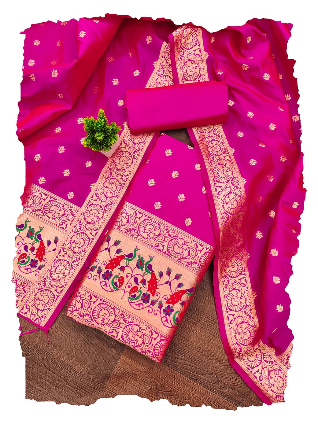 Rani Paithani Banarasi Silk Suit Set