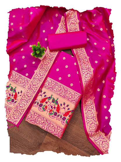 Rani Paithani Banarasi Silk Suit Set