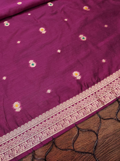 Purple Jacquard Suit Set with Zari Detailing – Luxe Woven Elegance